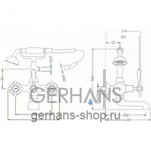 Смеситель для ванны Gerhans K13002 Хром