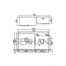 Мойка для кухни из нержавеющей стали Gerhans K37843G-S