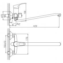 Смеситель для ванны Haiba HB2213-1