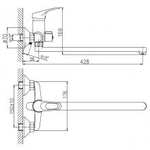 Смеситель для ванны Haiba HB2213
