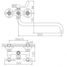 Смеситель для ванны Haiba HB2719
