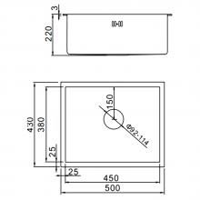 Мойка для кухни из нержавеющей стали Gerhans K35043(002)