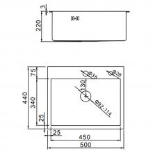 Мойка для кухни из нержавеющей стали Gerhans K35044B(001)