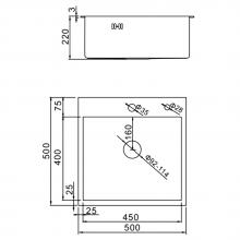 Мойка для кухни из нержавеющей стали Gerhans K35050B(004)