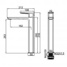 Смеситель для раковины Gerhans K11107D