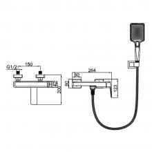 Смеситель для ванны Gerhans K13307D