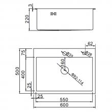 Мойка для кухни из нержавеющей стали Gerhans K36050AD