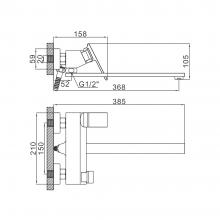Смеситель для ванны Gerhans K13128D