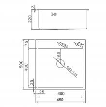 Мойка для кухни из нержавеющей стали Gerhans K34550B